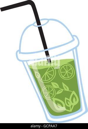 Freshly Made Juice or Smoothie With Real Fruits Stock Vector