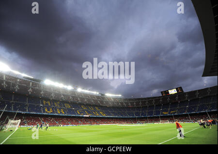 Soccer - UEFA Champions League - Group D - Barcelona v Panathinaikos - Nou Camp. A general view of the Camp Nou, home of Barcelona Stock Photo