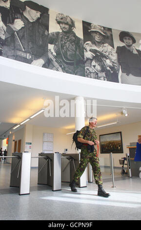 The Blenheim Building, part of the new 44m headquarters for the British Army's land forces in Hampshire, which was officially opened today. Stock Photo