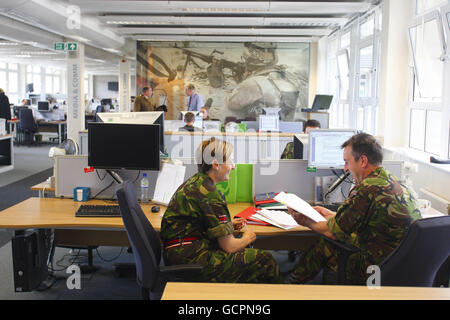 The Blenheim Building, part of the new 44m headquarters for the British Army's land forces in Hampshire, which was officially opened today. Stock Photo