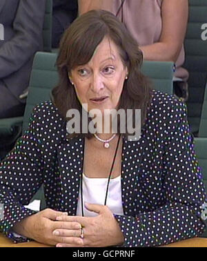 Sharon Shoesmith speaks to MPs Stock Photo
