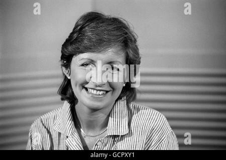 TV presenter Sue Lawley before making her BBC1 Nine O'Clock News debut