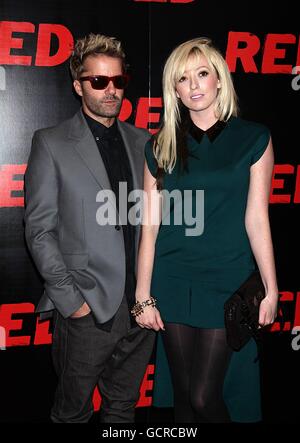 Katie White and Jules de Martino of The Ting Tings arriving for UK premiere of Red at the Royal Festival Hall, London. Stock Photo