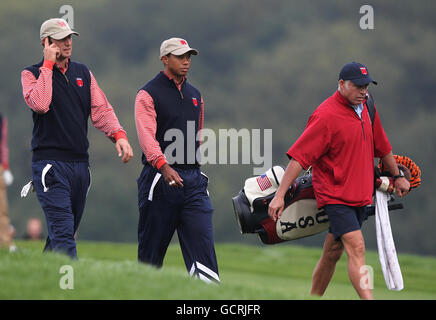 Golf - 38th Ryder Cup - Europe v USA - Practice Day Three - Celtic Manor Resort Stock Photo