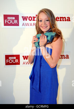 Actress Leonie Benesch after she was awarded the BBC Four World Cinema Award 2010 for Best Foreign Language Film, The White Ribbon, at the BBC Four World Cinema Awards 2010 at the BFI on London's Southbank.