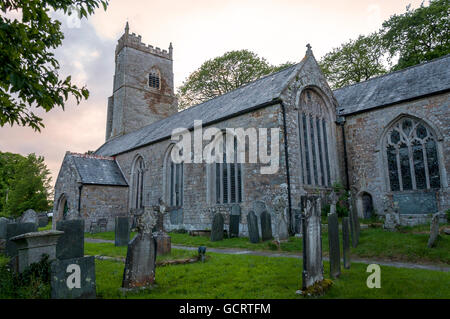 Church of St James the Great, St Kew parish church, Cornwall, England, UK Stock Photo