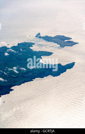 Aerial view of Ramsey Island, in Welsh Ynys Dewi, in Pembrokeshire, St Brides Bay, Wales, UK Stock Photo