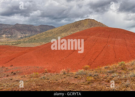 The Painted Hills in Oregon is one of the three units of the John Day Fossil Beds National Monument. Stock Photo
