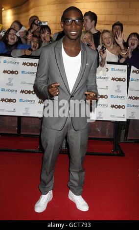 Tinie Tempah arriving for the 2010 Mobo Awards, at the Echo Arena, Monarchs Quay, Albert Dock, Liverpool. Stock Photo