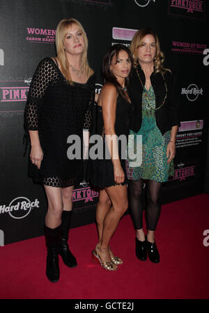 (left to right) Debbi Peterson, Susanna Hoffs and Vicki Peterson of The Bangles arriving at the Hard Rock PINKTOBER charity concert, at the Indigo2 at the O2 Arena in east London. Stock Photo