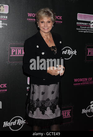 Angela Rippon arriving at the Hard Rock PINKTOBER charity concert, at the Indigo2 at the O2 Arena in east London. Stock Photo
