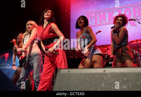 Hard Rock PINKtober concert - London. Parade performing during the PINKTOBER charity concert, at the Indigo2 at the O2 Arena in east London. Stock Photo