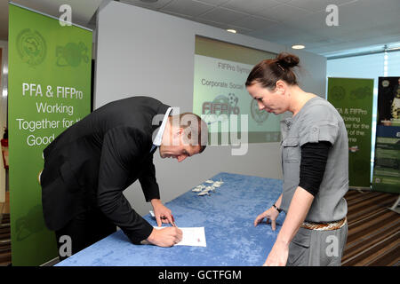 Soccer - FIFPro Symposium hosted by The PFA - City of Manchester Stadium Stock Photo