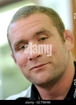 Phil Vickery speaks during a press conference at London Wasps Training Ground in Acton, London. Stock Photo