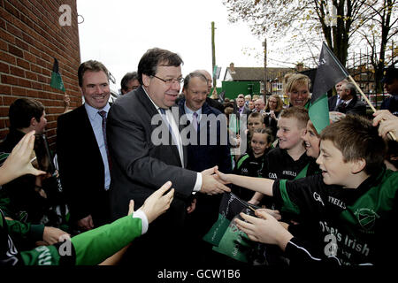 Official sod turning of Parnell's GAA club Stock Photo