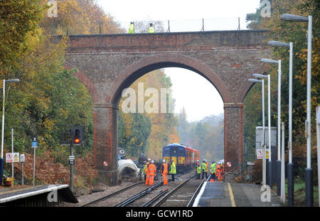 Cement mixer accident Stock Photo