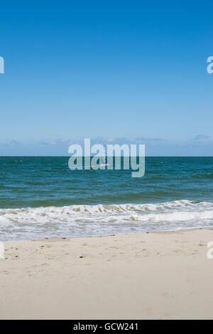 Windsurfer on the sea in South Holland, the Netherlands Stock Photo