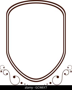 stamp label shield icon blank Stock Vector