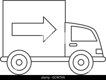 truck transportation delivery icon Stock Vector