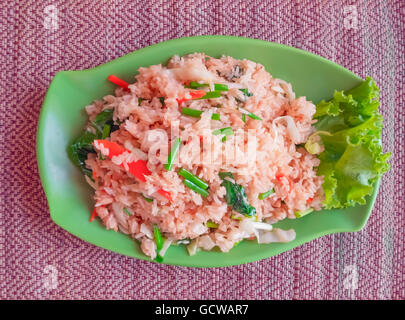 Fried rice with vegetables. Most popular food in Southeast Asia. Healthy vegetarian asian meal. Stock Photo