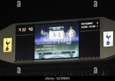 Soccer - UEFA Champions League - Group A - Tottenham Hotspur v Inter Milan - White Hart Lane Stock Photo