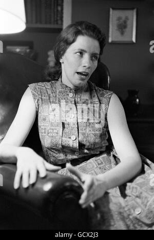 June Carter, photographed at home in 1956. The location is somewhat