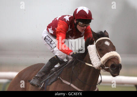 Horse Racing - Southwell Racecourse. Ours ridden by jockey Barry McHugh in the totesuper7 Handicap. Stock Photo