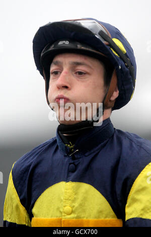 Horse Racing - Southwell Racecourse. Patrick Mathers, jockey. Stock Photo