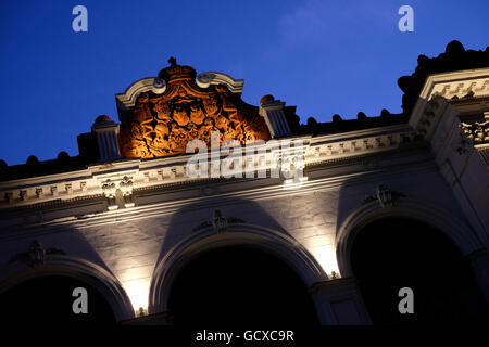 Facade of the Bucharest Municipality Museum Sutu Palace  located in central Bucharest Romania Stock Photo