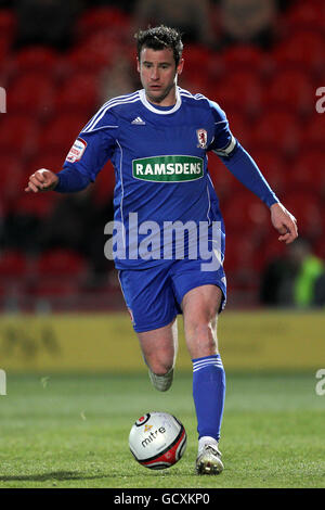 Soccer - npower Football League Championship - Doncaster Rovers v Middlesbrough - Keepmoat Stadium. Matthew Bates, Middlesbrough Stock Photo