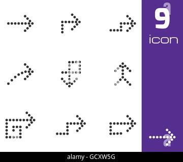 Set of black circle arrows on transparent background Stock Vector Image ...