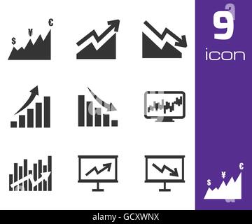 financial data icon, black vector sign with editable strokes, concept ...