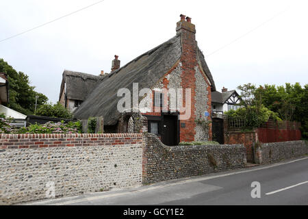 William Blake’s house in Felpham, where he lived between 1800 and 1803 and penned the words to the hymn Jerusalem, West Sussex. Stock Photo