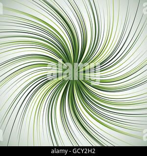 Spiral background with thin radial lines. Concentric, circular swirl, twirl pattern. Sunburst with rotation. Monochrome abstract Stock Vector