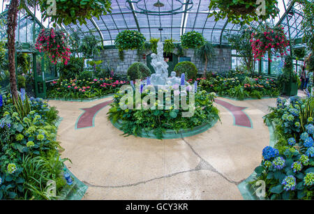 Interior of the Floral Showhouse in Niagara Falls Ontario Canada Stock Photo