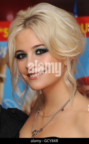 Singer Pixie Lott attends the premiere of the movie Fred: The Movie at the VUE cinema in Leicester Square in London. Stock Photo