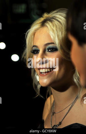 Singer Pixie Lott attends the premiere of the movie Fred: The Movie at the VUE cinema in Leicester Square in London. Stock Photo