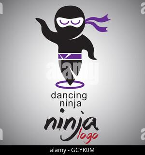 ninja logo designed in a simple way so it can be use for multiple proposes like logo ,mark ,symbol or icon. Stock Vector