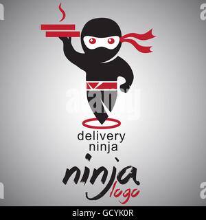 ninja logo designed in a simple way so it can be use for multiple proposes like logo ,mark ,symbol or icon. Stock Vector