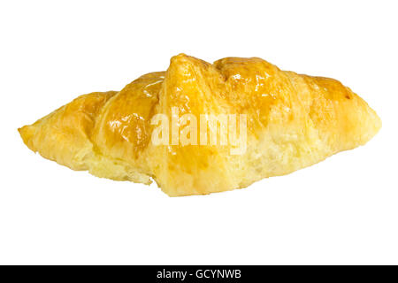 Single Butter Croissant isolated on white - clipping path included Stock Photo