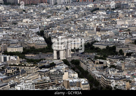 The Arc de Triomphe Stock Photo