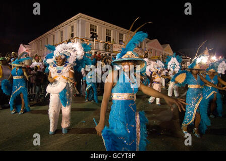 Carnaval del Junkanoo. Bay Street, Nassau, New Providence Island, Bahamas, Caribbean. New Year's Day Parade. Boxing Day. Costume Stock Photo