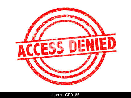 ACCESS DENIED Rubber Stamp over a white background. Stock Photo