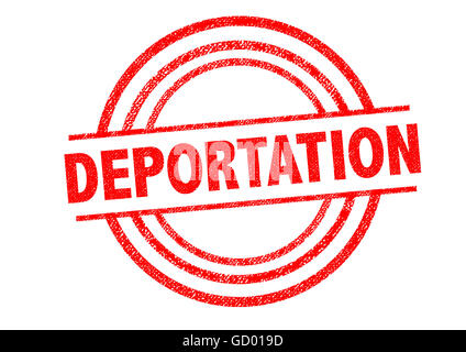 DEPORTED Rubber Stamp over a white background Stock Photo - Alamy