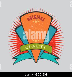 Retro vintage badge with texture Stock Vector