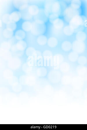 Abstract blue bokeh background with defocused circles and glitter ...