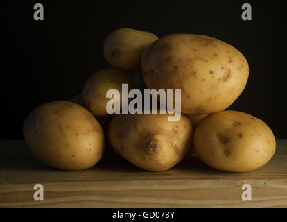 Potatoes in a pile Stock Photo