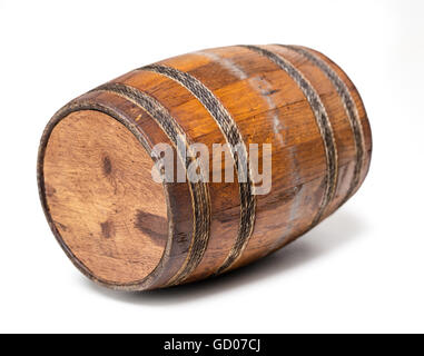 old wooden barrel isolated on white background Stock Photo