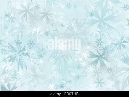 snowfall. abstract blue background with snowflake Stock Vector