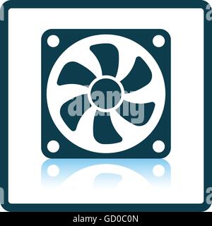 Fan icon. Shadow reflection design. Vector illustration. Stock Vector